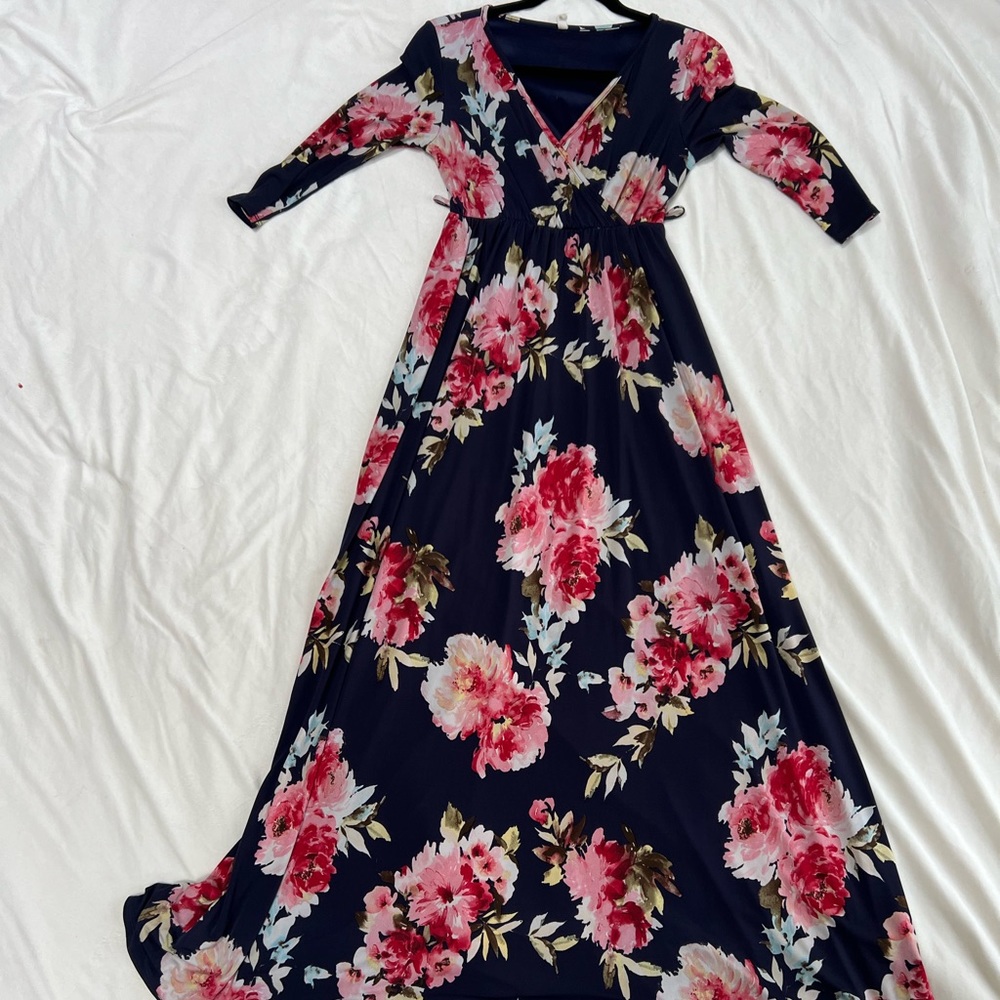 Pink blush maternity dress